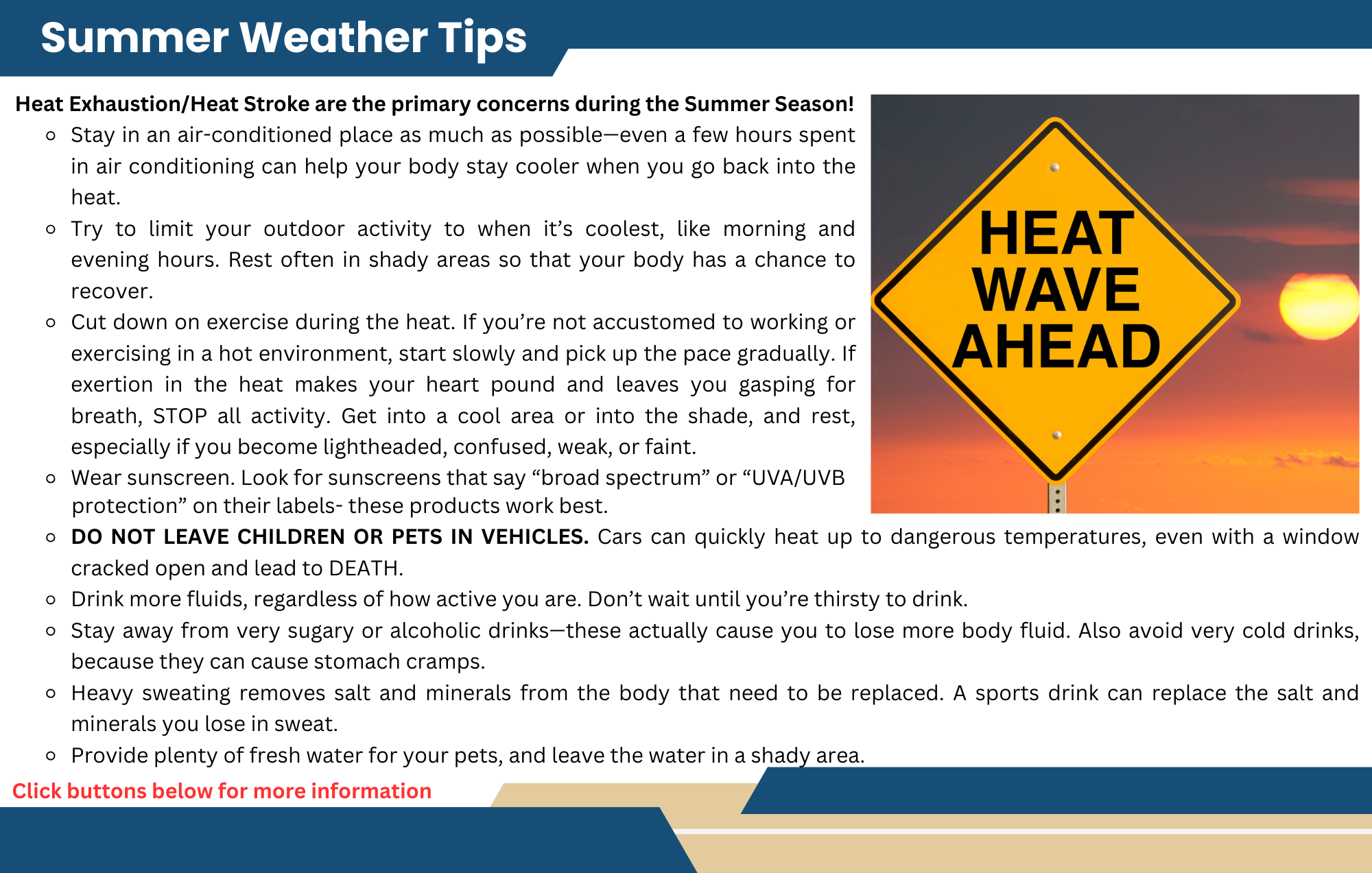 Summer Preparedness Text Box