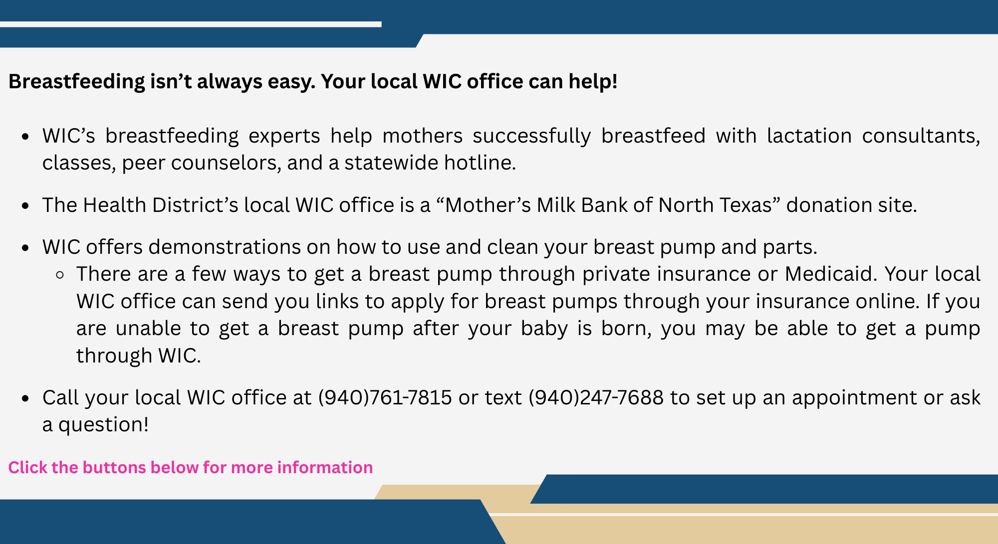 Breastfeeding Support Text Box