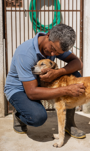 Person with dog photo 2