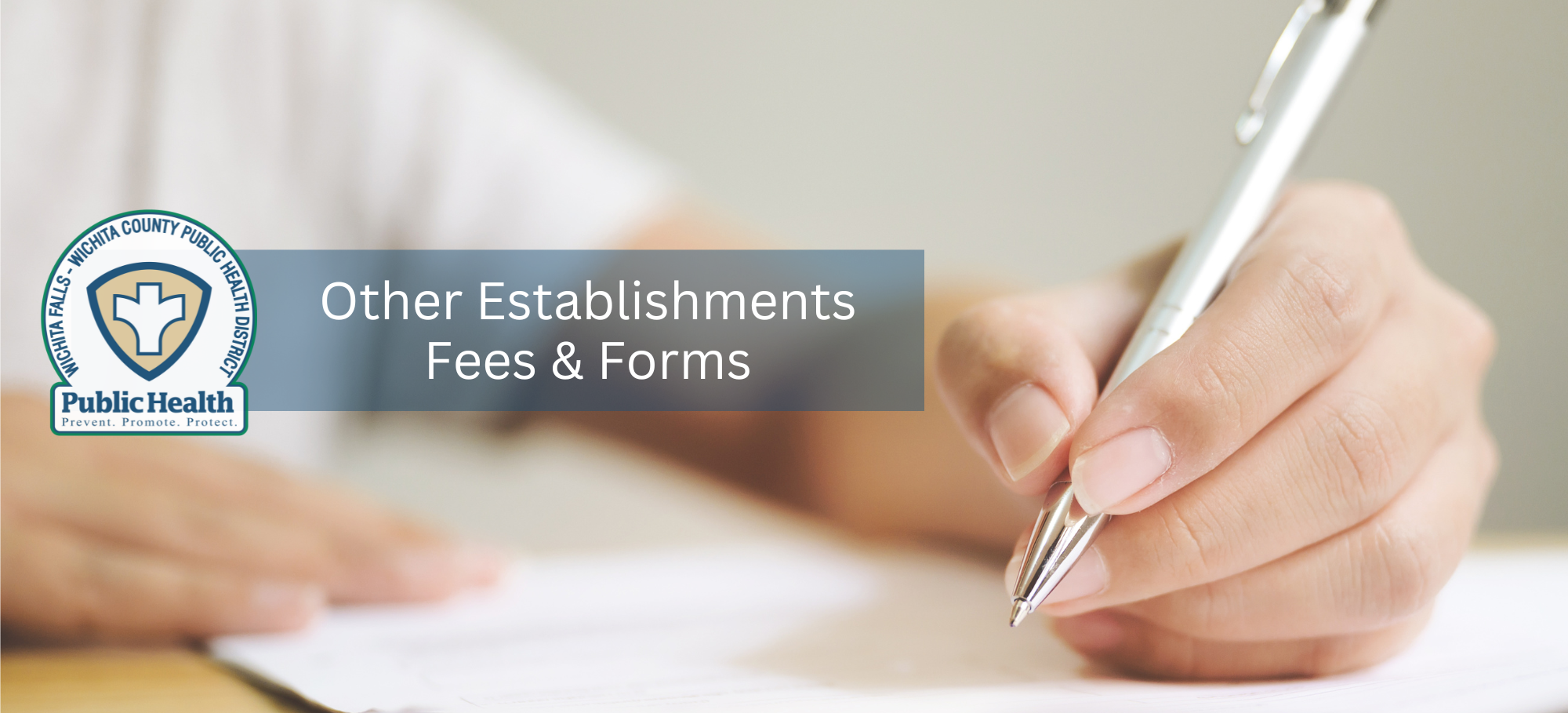 Other Establishments Fees and Forms Banner Only