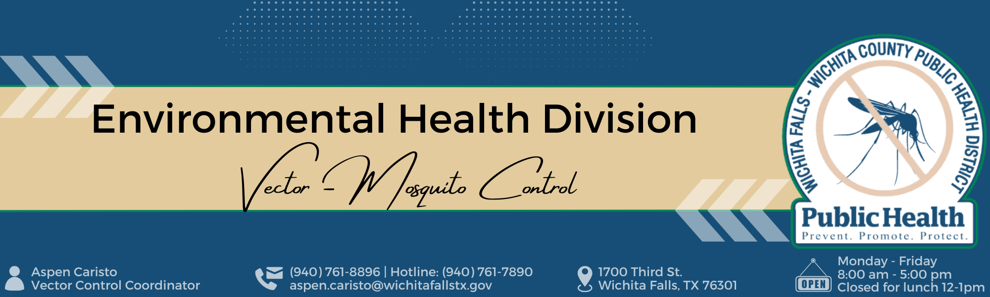 Environmental Health Vector Mosquito Control Top Banner